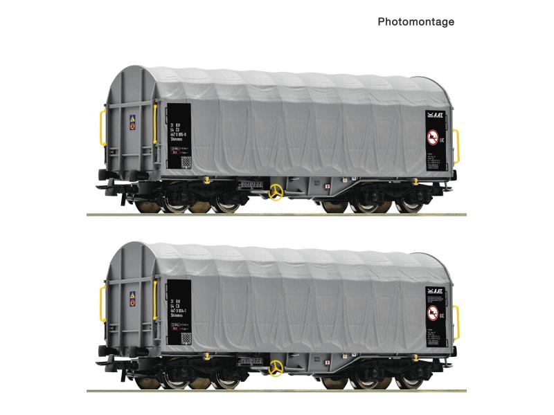 Roco 6600144 CD Schiebeplanenwagen-Set 2 tlg.