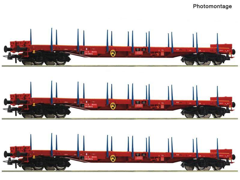 Roco 6600219 Rungenwagen- Set 3. tlg., RCW